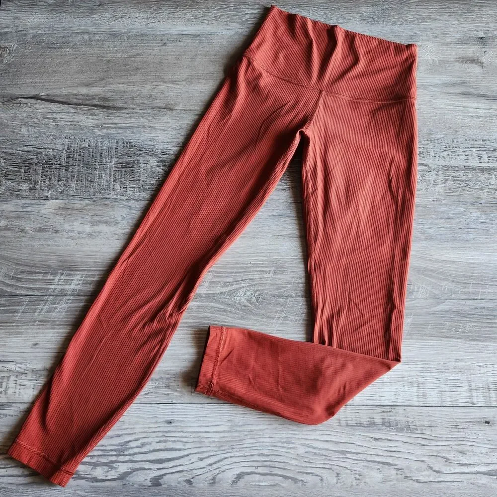 (4) Lululemon Align Ribbed High-Rise Pant 25
